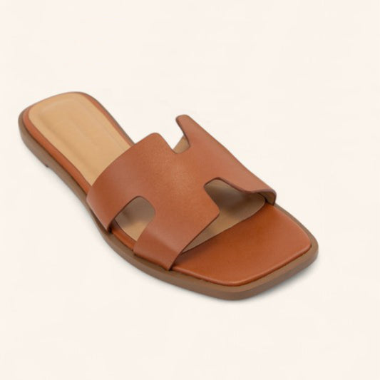 Gold Knit Slip-On Sandal