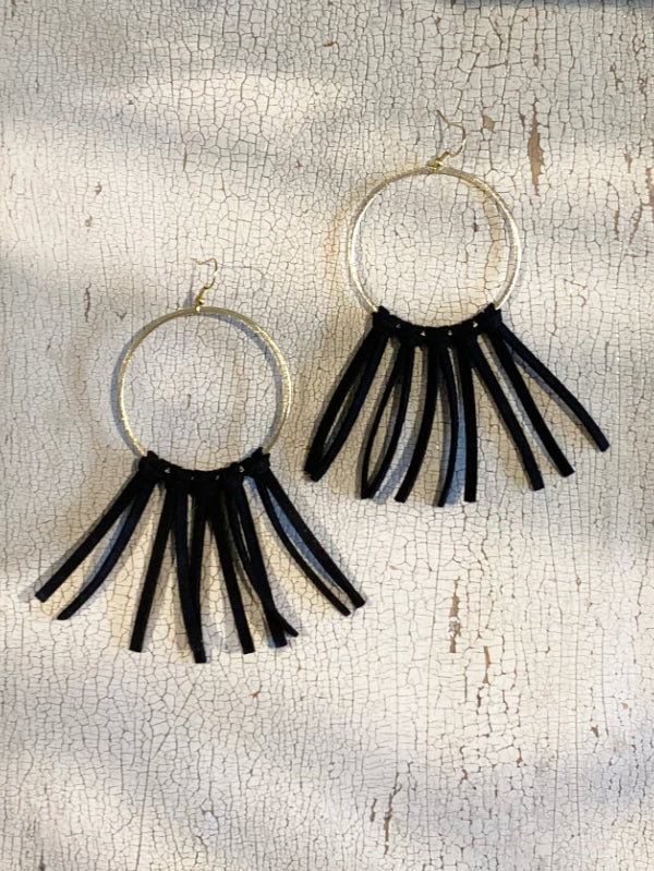 The Leather Tassel Earrings