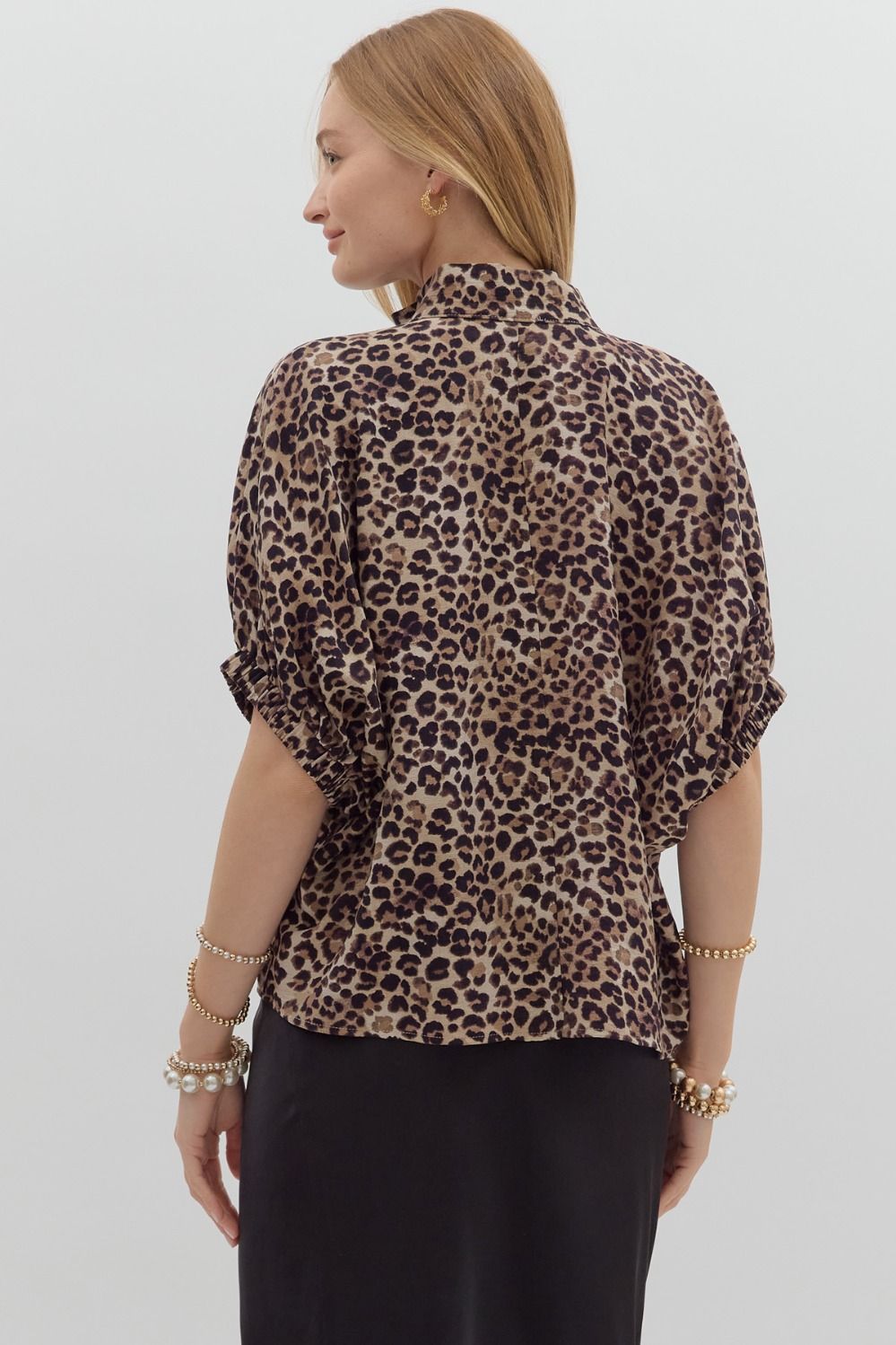 Leopard Dolman Sleeve Top