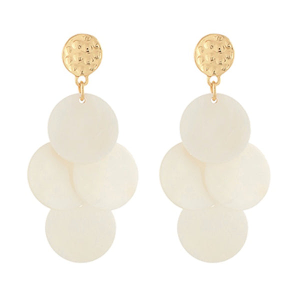 Linked Mother of Pearl Drop Earrings