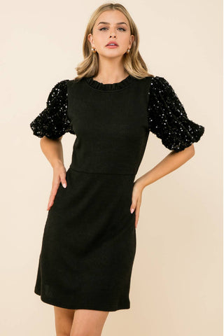 Marlynd Sequin Rib Knit Dress