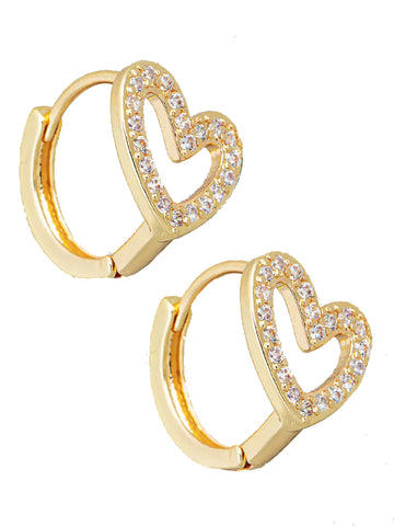 Mini Heart Hoop Earrings