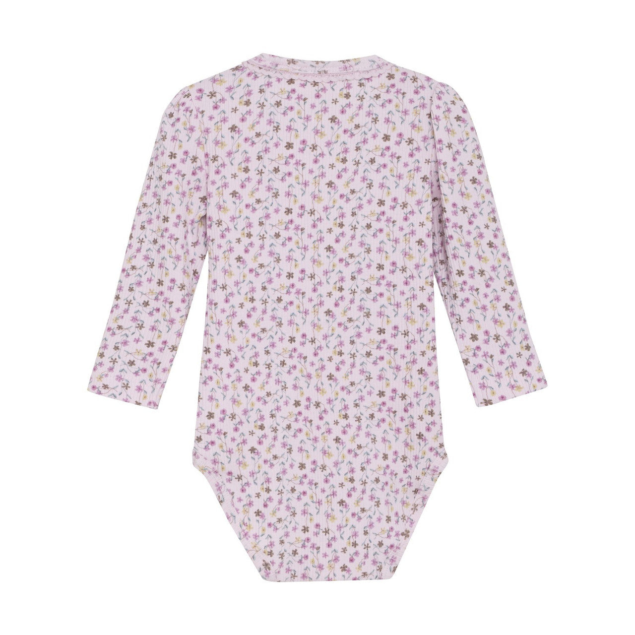 Girls LS Flower Print Bodysuit