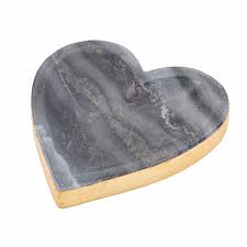 Marble Foil Heart Trinket Tray