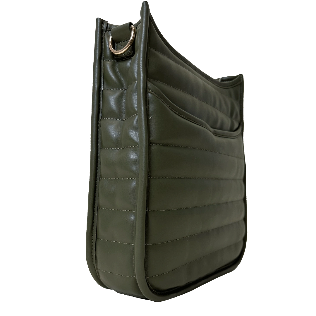 Sarah Quilted Faux Leather Messenger