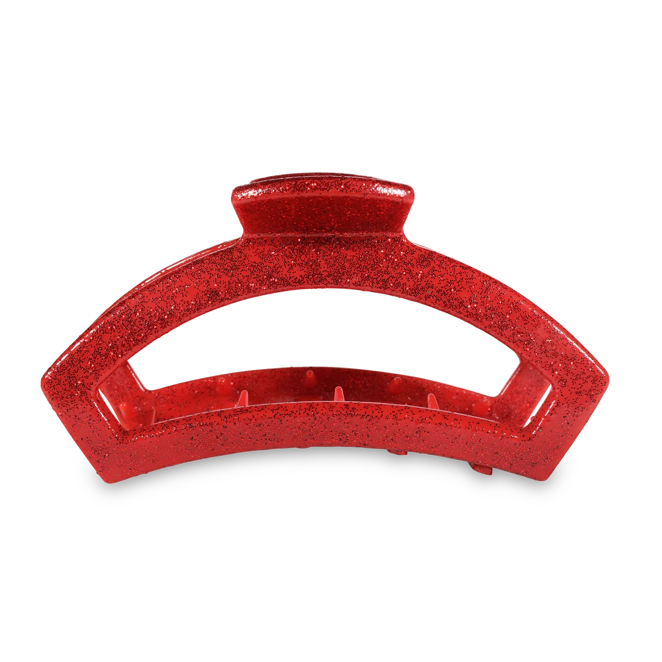 Open Red Glitter Hair Clip