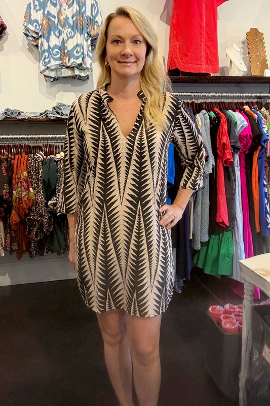 Black & Gold Shift Dress