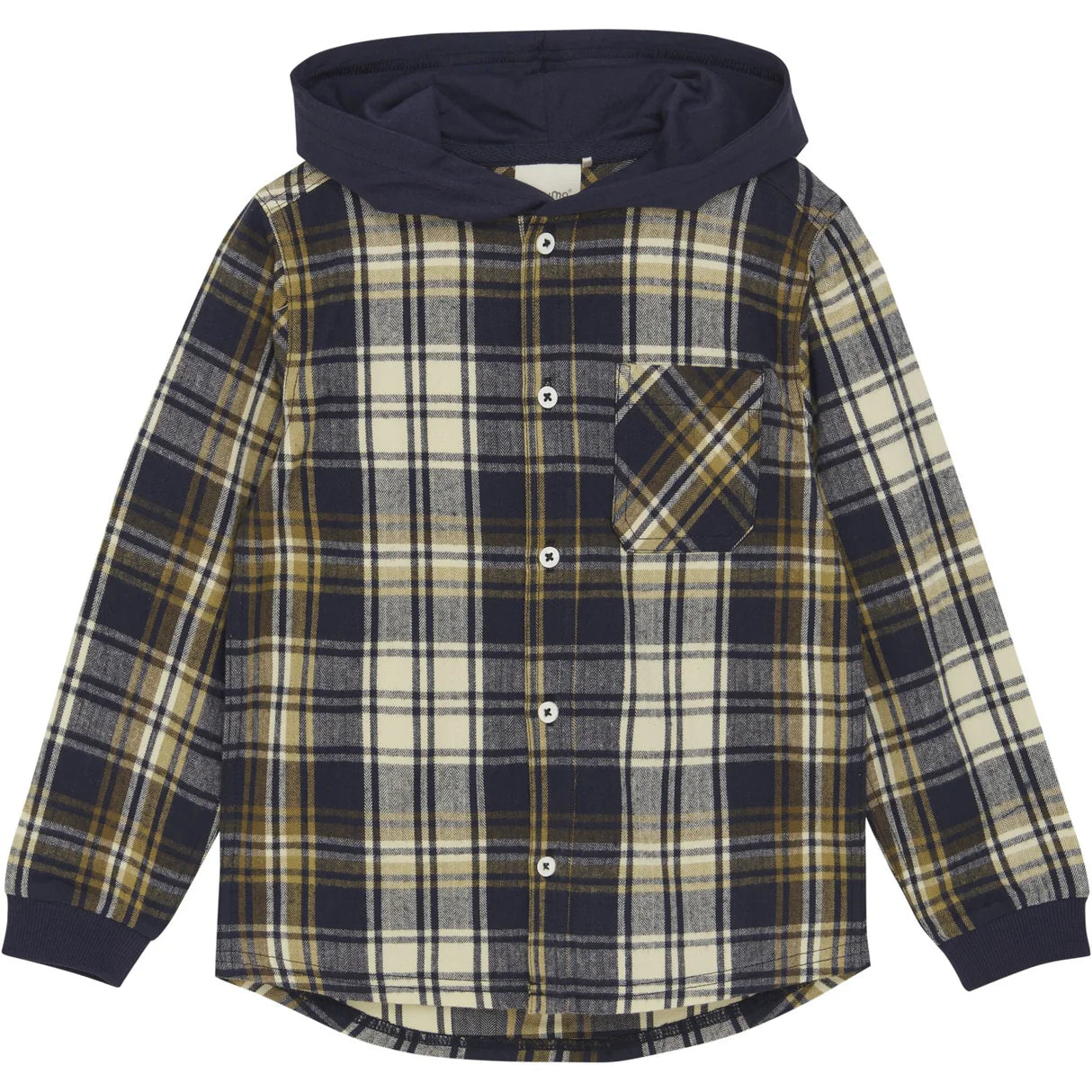 Minymo Boys Plaid Hoodie Top 6Y