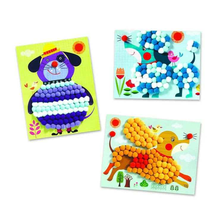 Pom Pom Puppies Collage Craft Kit