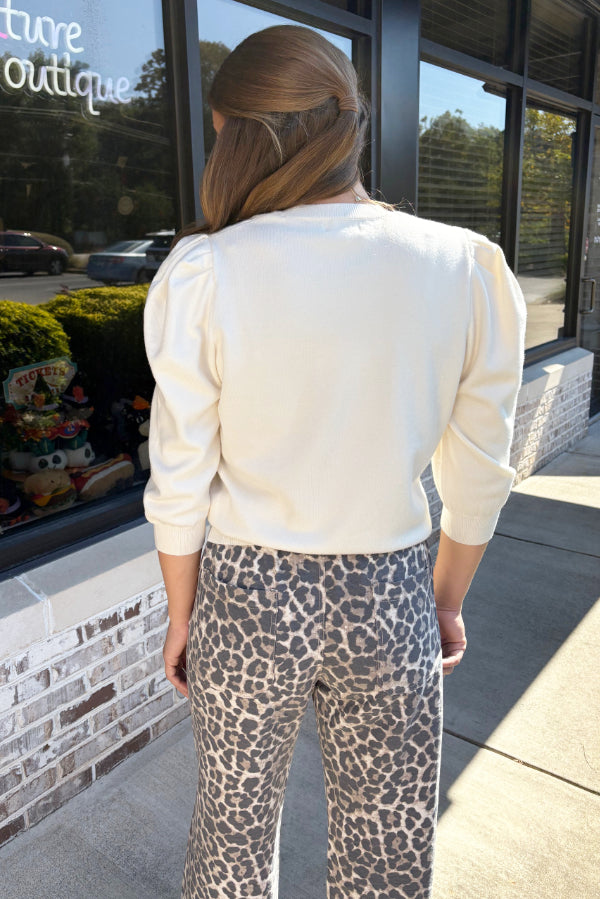 Puff Sleeve Knit Sweater