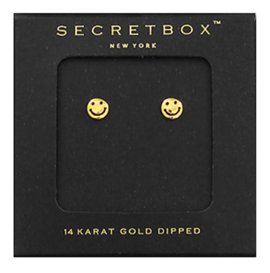 Secret Box Smile Face Studs