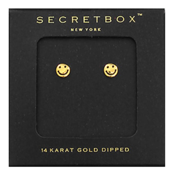 Secret Box Smile Face Studs