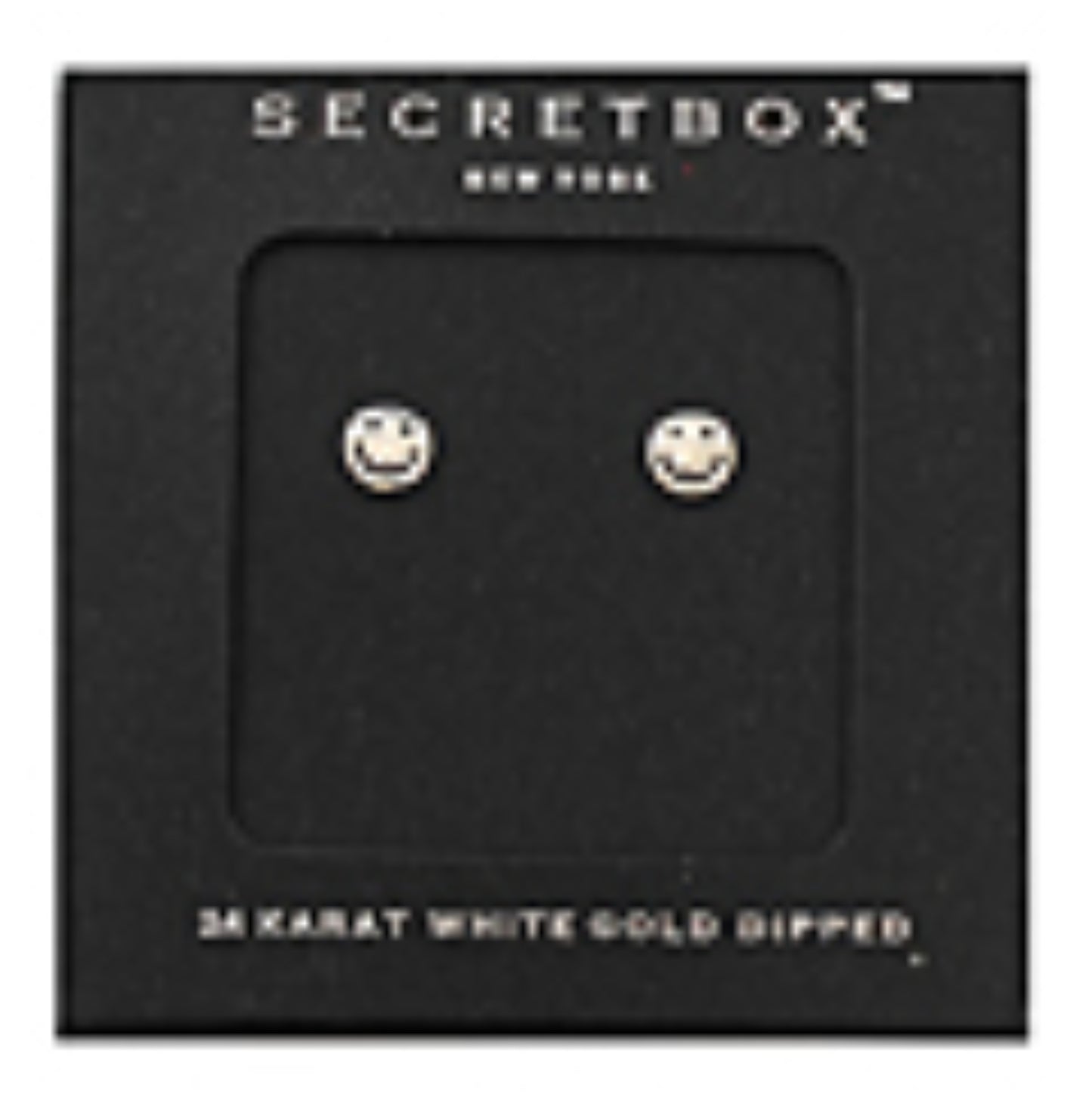 Secret Box Smile Face Studs