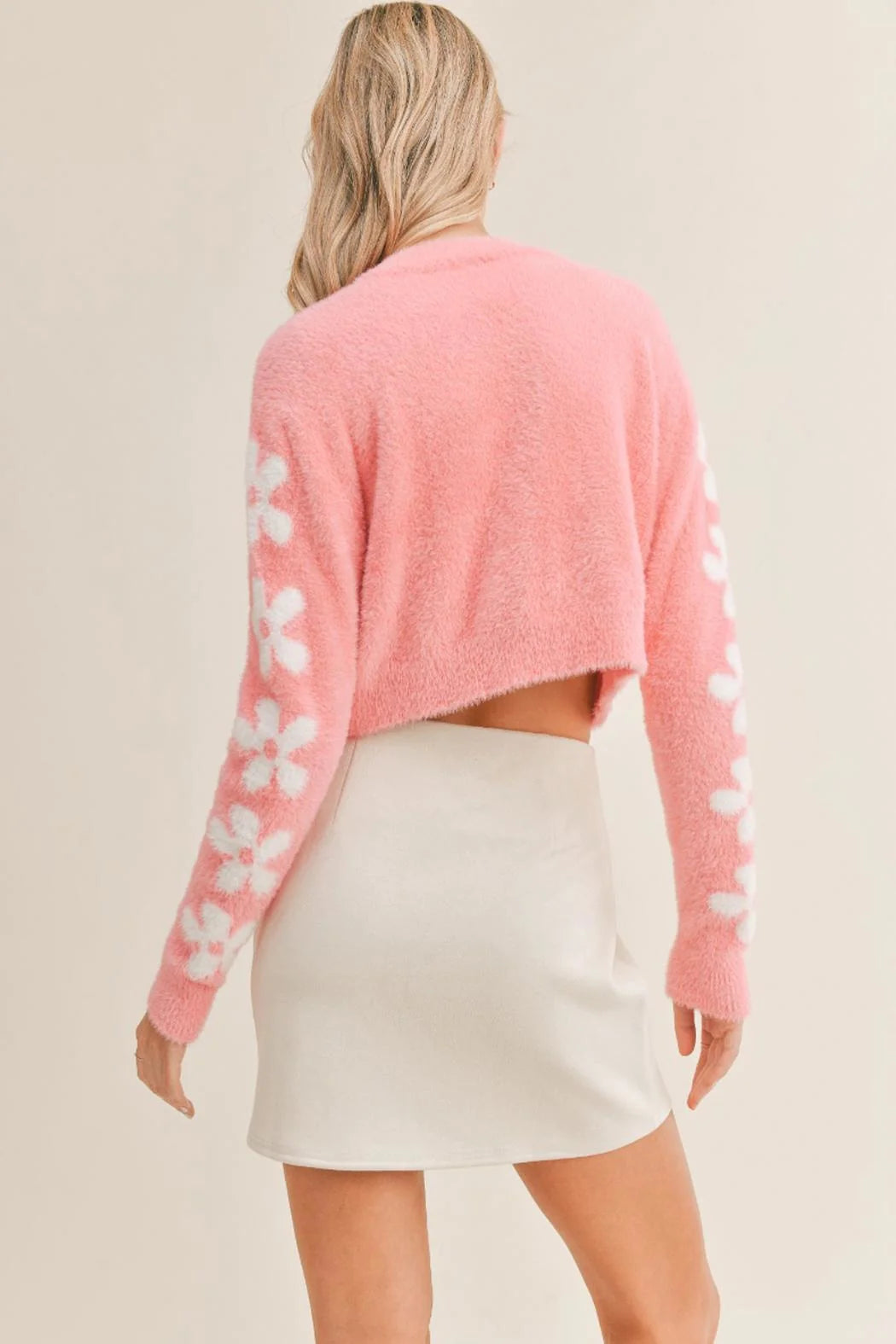 Self Love Fuzzy Flower Cardigan