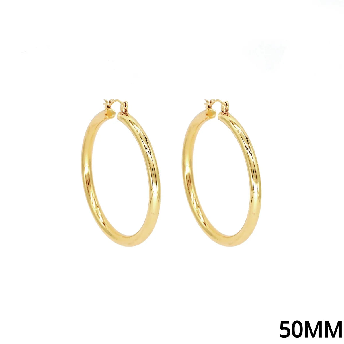 Shiny Gold Water Resistant Hoop Earring