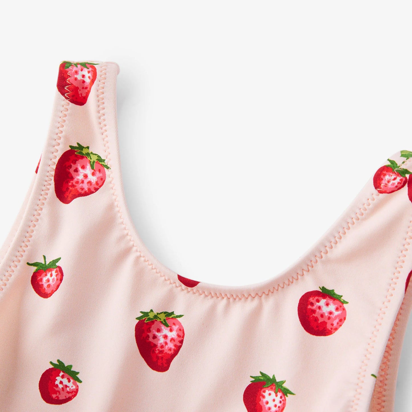 Strawberry Ruffle Square Neck Swimsuit