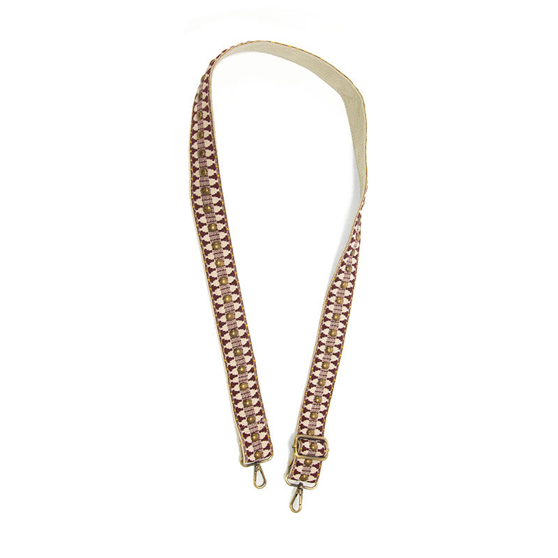 Studded Embroidered Guitar Strap