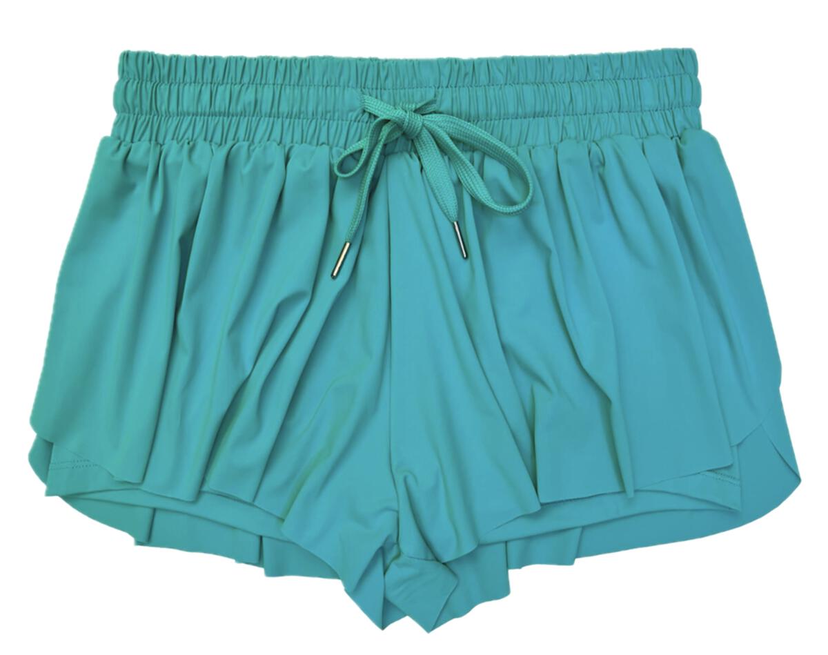 Girls Butterfly Shorts Turquoise