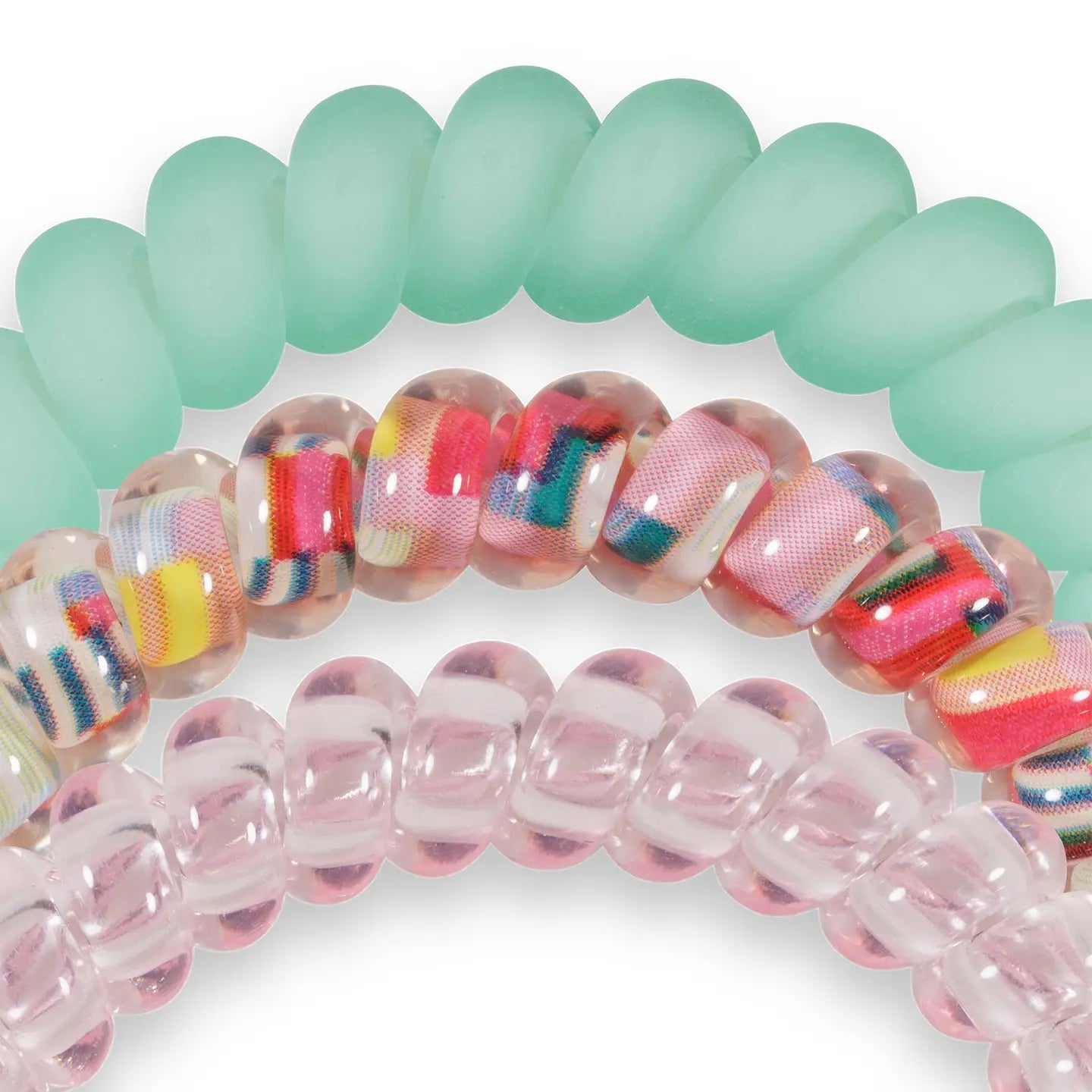 TELETIES - Spiral Hair Coils | Small | Spring Splash