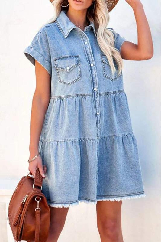 Talia Tiered Denim Dress