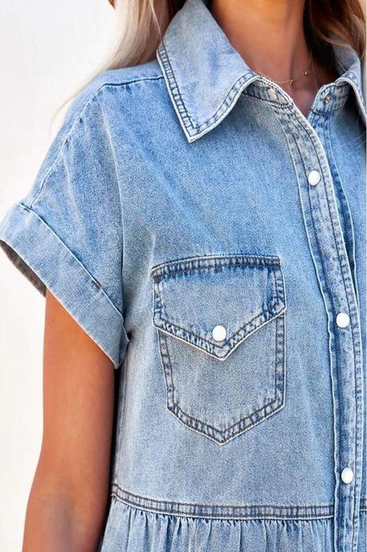 Talia Tiered Denim Dress