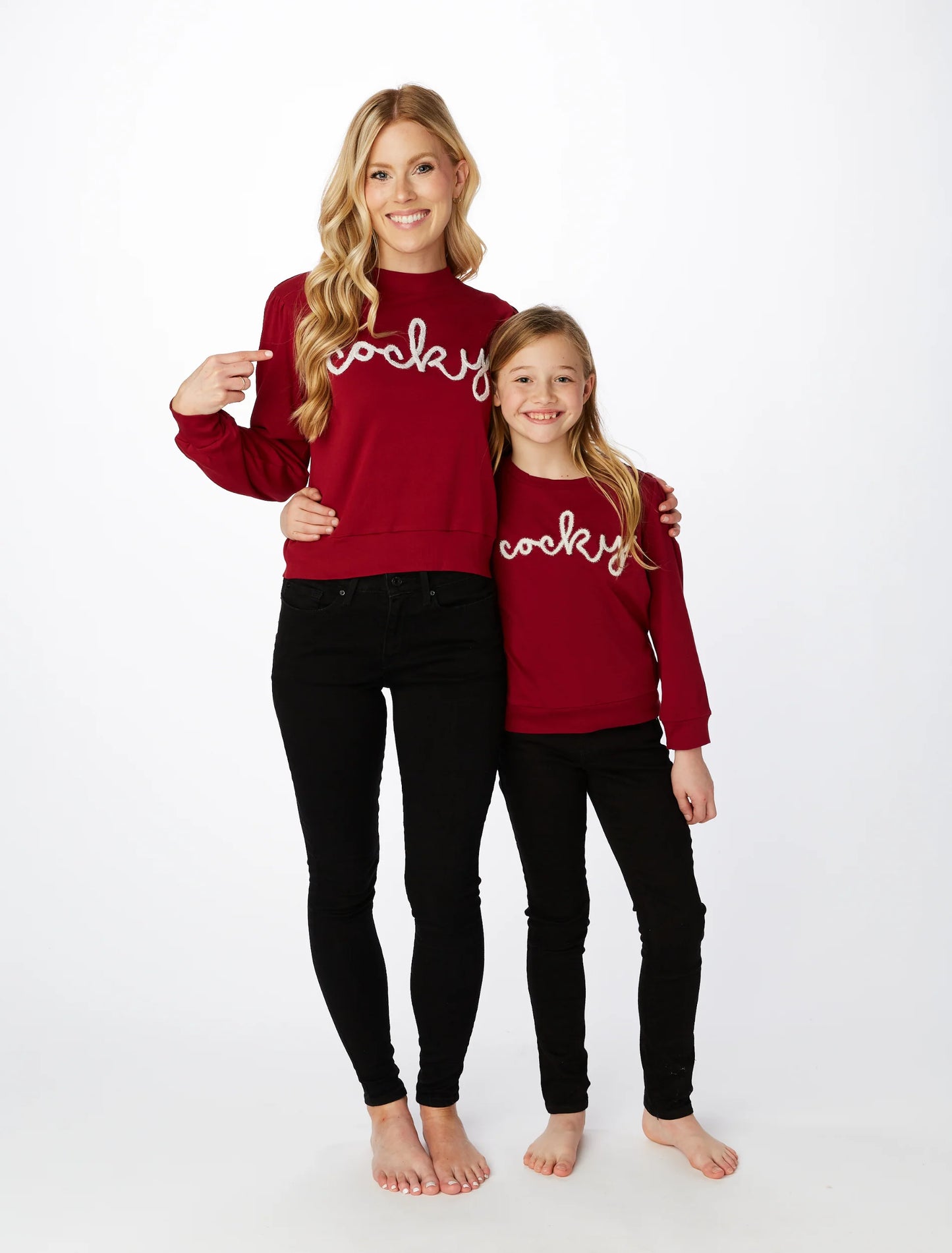 The Cocky Girls Glitter Script Long Sleeve