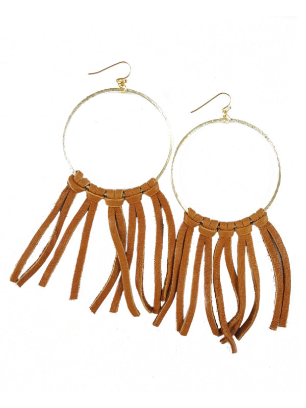 The Leather Tassel Earrings