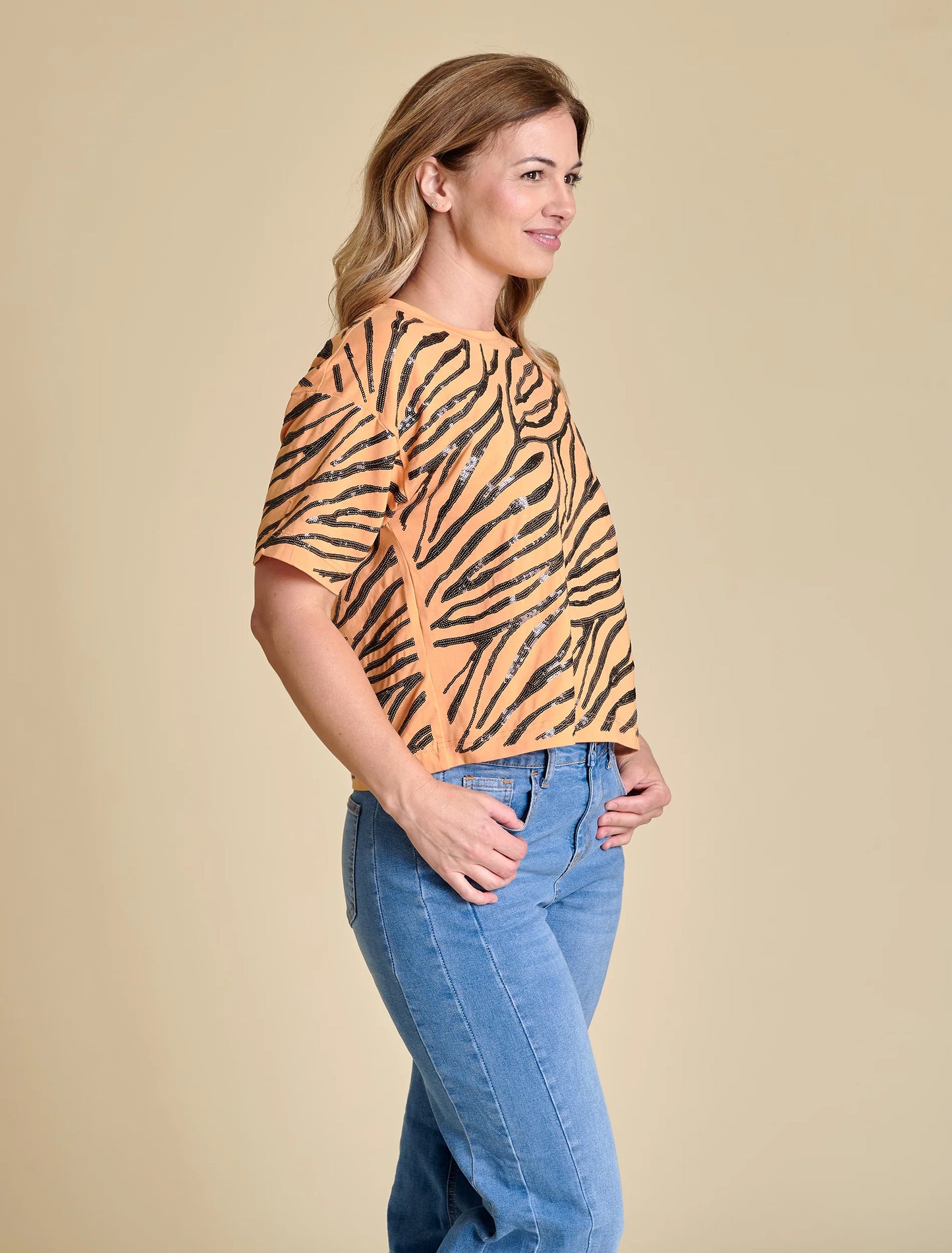 Tigers Sequin Repeat Tee