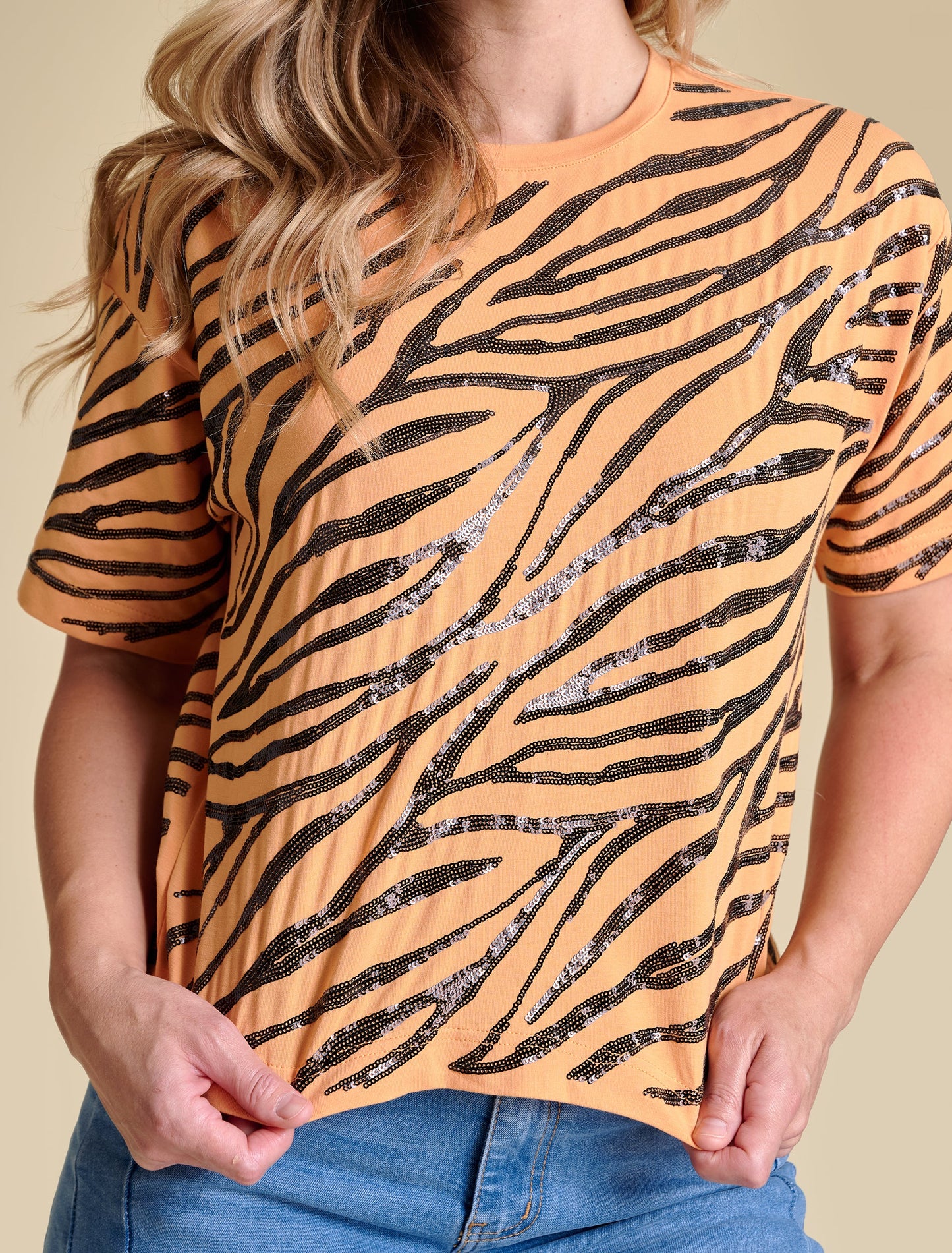 Tigers Sequin Repeat Tee