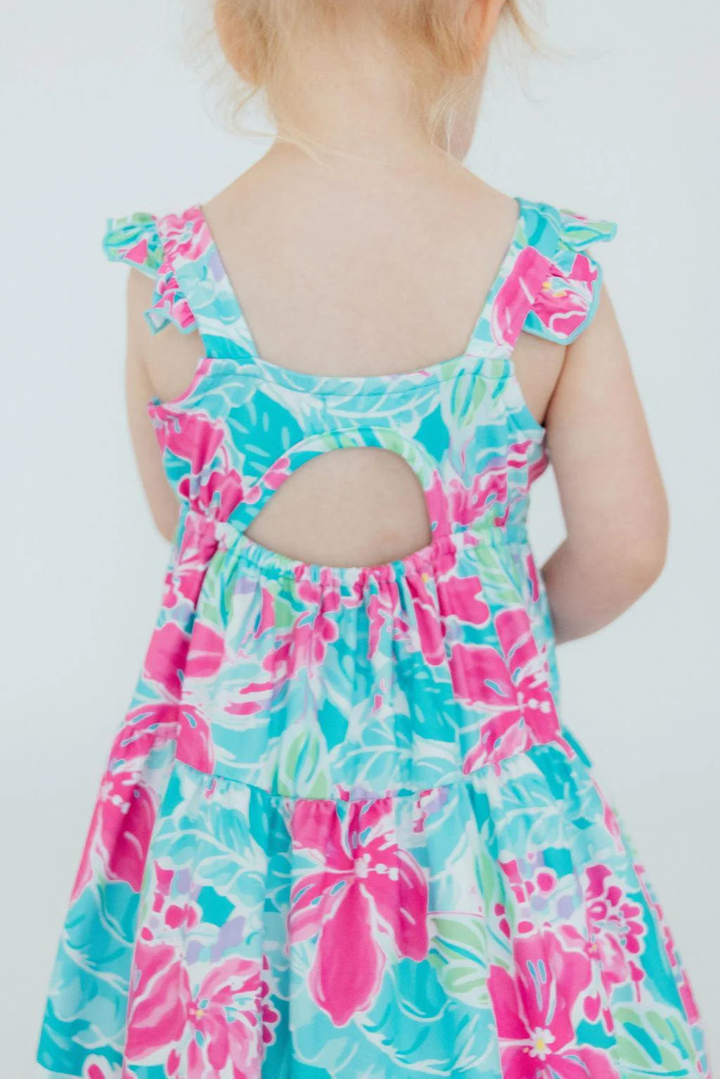 Tropical Punch Ruffle Maxi Dress