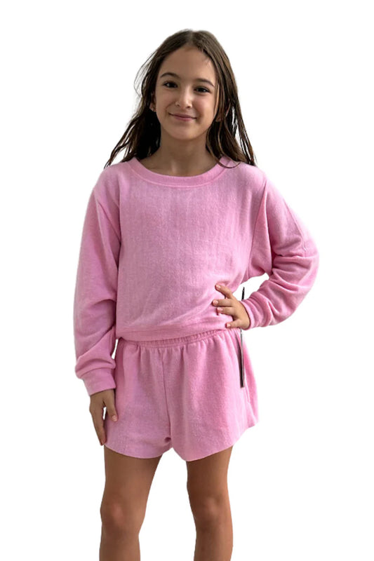 Tween Cuddle Soft Crew Neck Top & Short Set