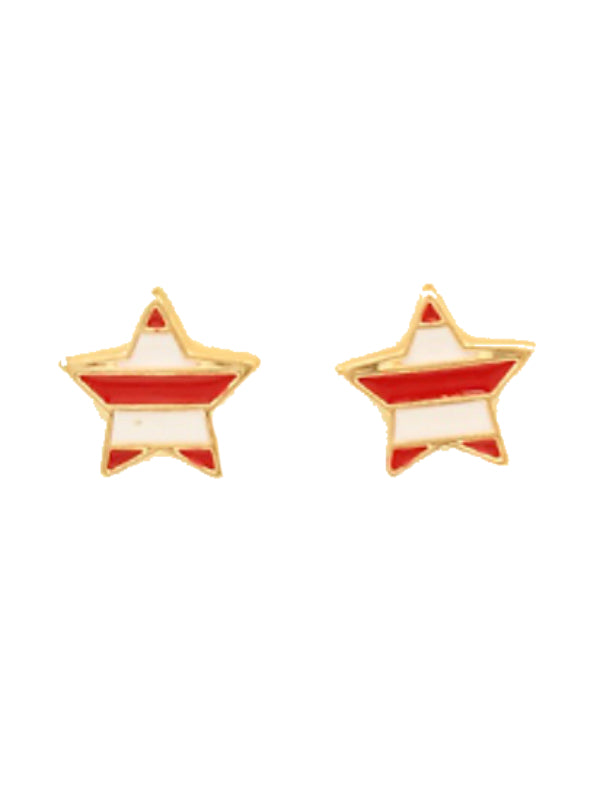 USA Flag Star Earrings