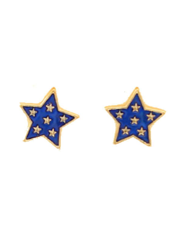 USA Flag Star Earrings