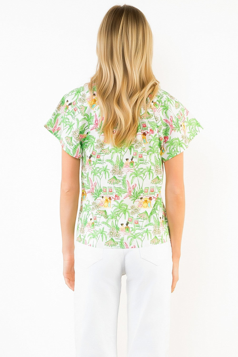 THML Vacation Scene Print Top