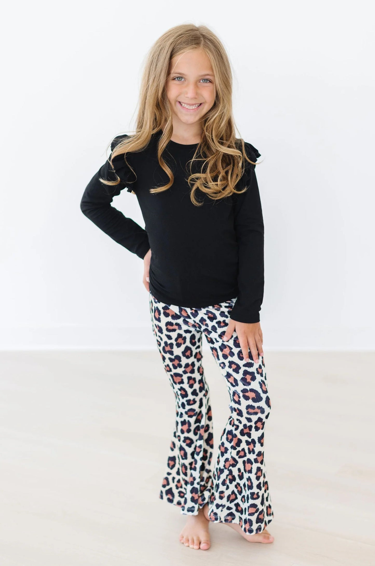 Girls Wild One Ribbed Velvet Bells