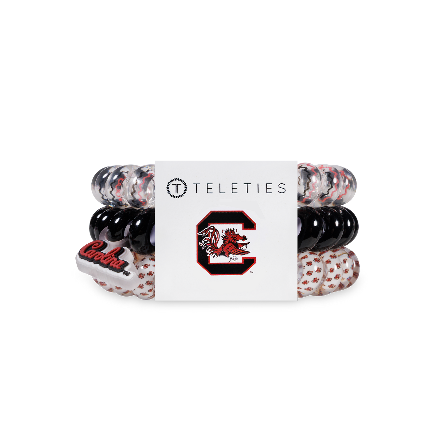 TELETIES - Spiral Hair Coils | Large | Go Cocks! Hair Ties