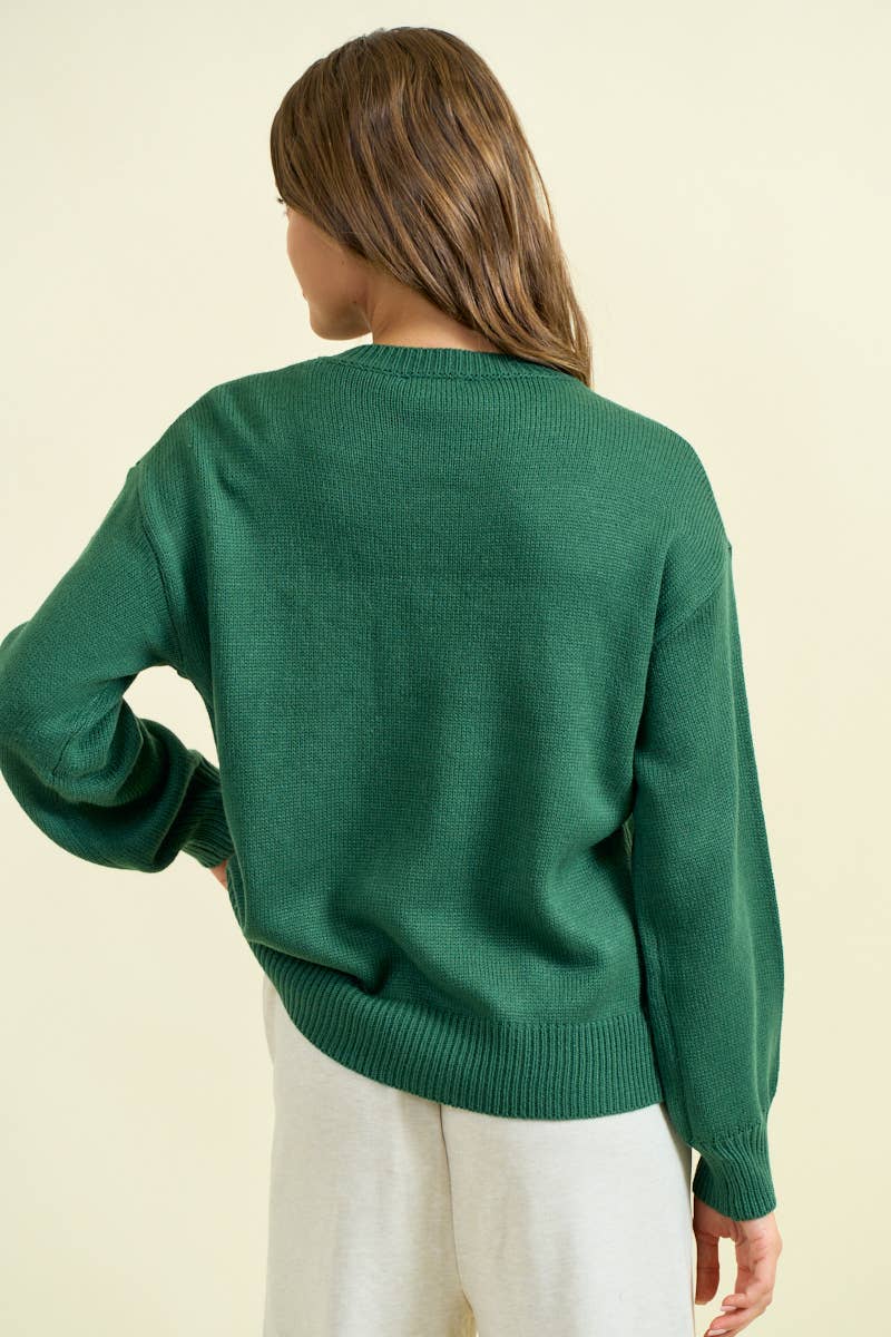Jolly Metallic Embroidered Sweater