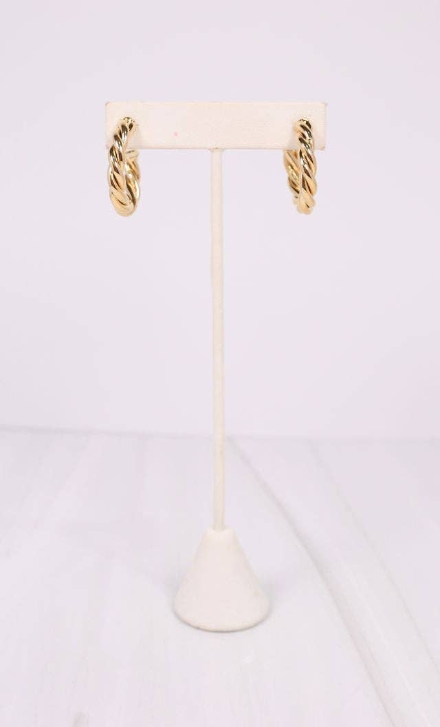 Gold Dipped Twisted Hoops