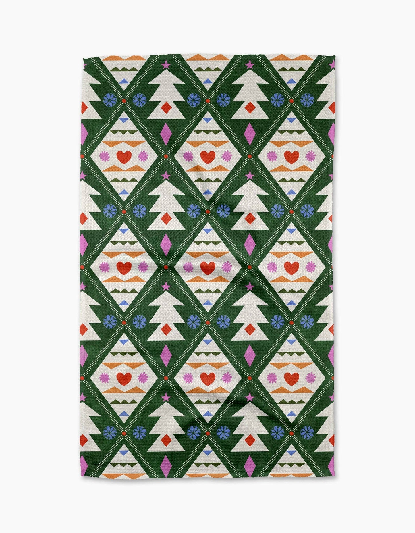 Geometry - Nordic Christmas Tea Towel