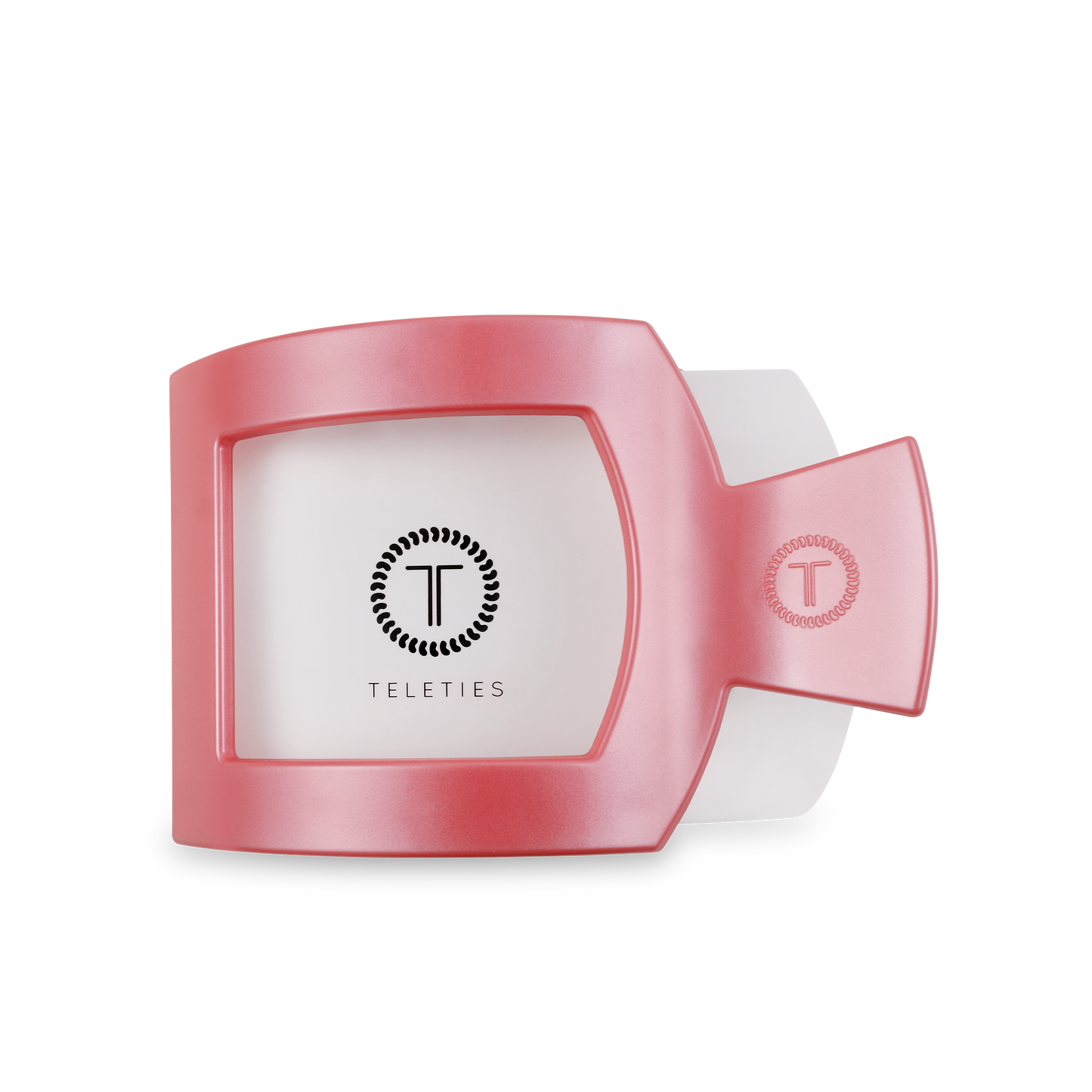 Calming Coral Square Flat Hair Clip