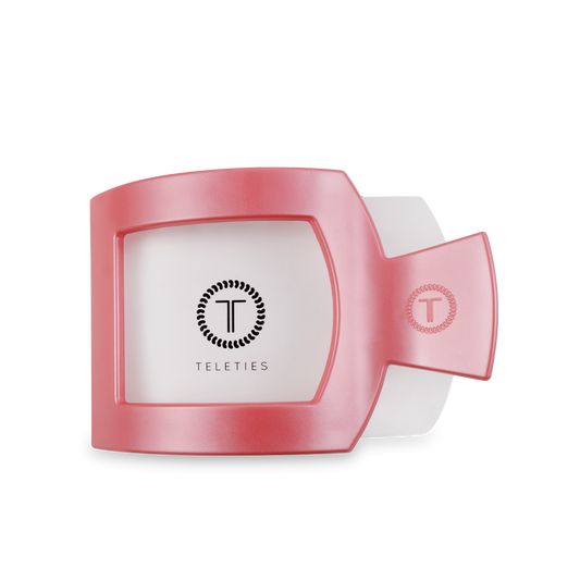 Calming Coral Square Flat Hair Clip