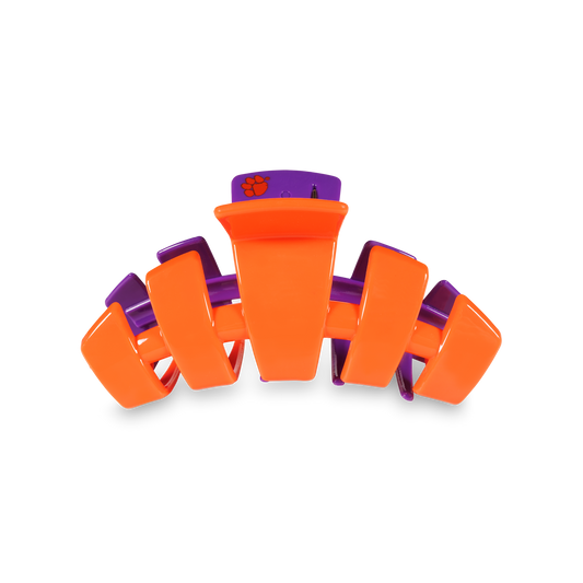 TELETIES - Classic College Hair Clip | Medium | Clemson Univ.