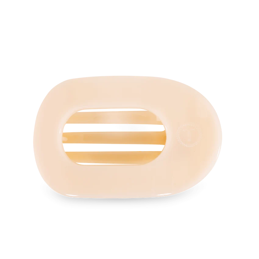 Almond Beige Flat Round Clip