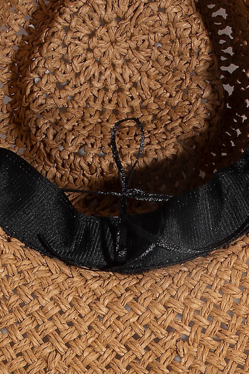 Straw Rope Strap Cowgirl Hat