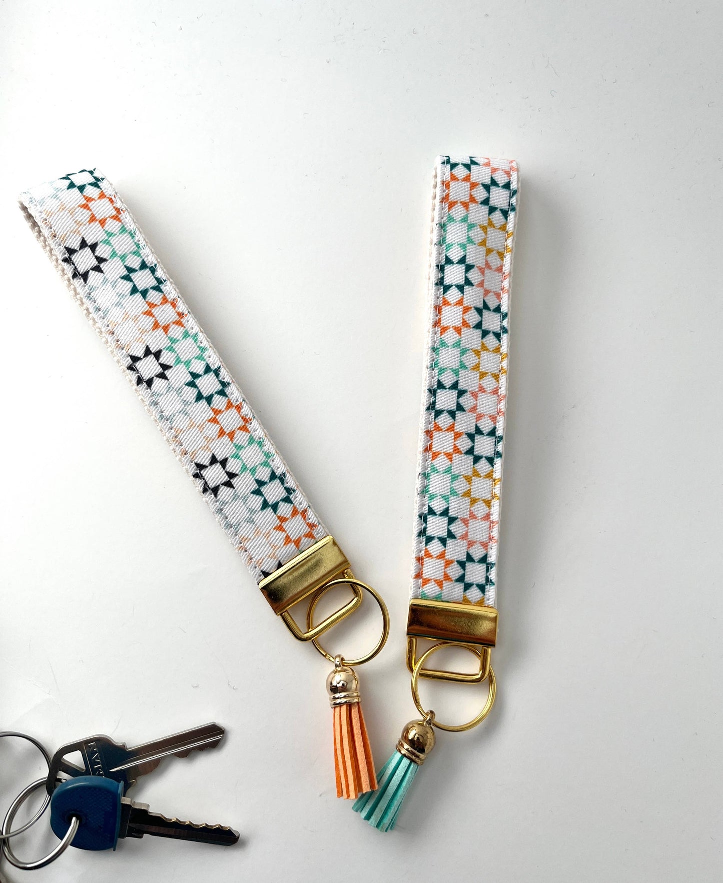 Key Fob Wristlet - Quilt Stars