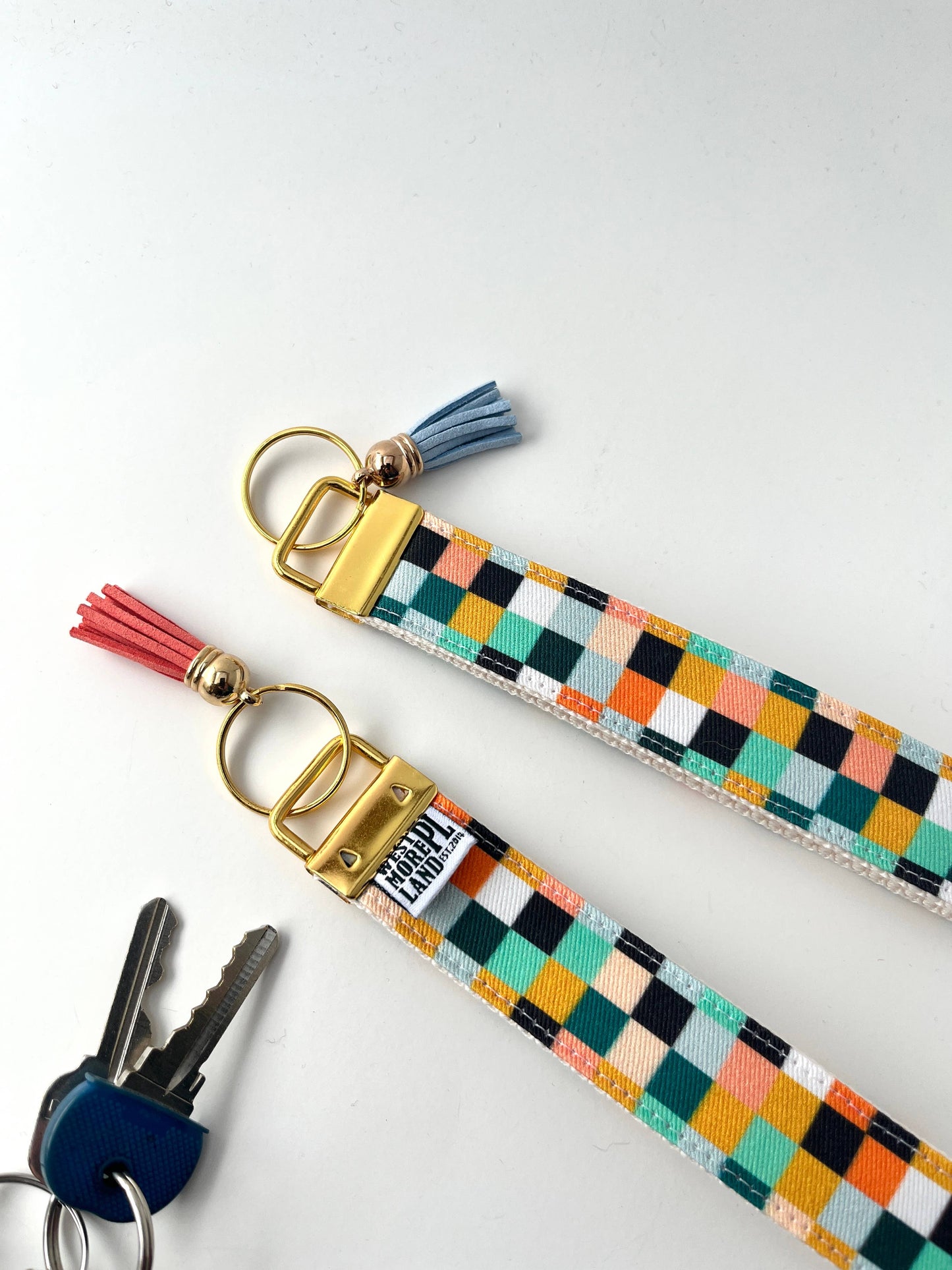 Key Fob Wristlet - Quilt Squares