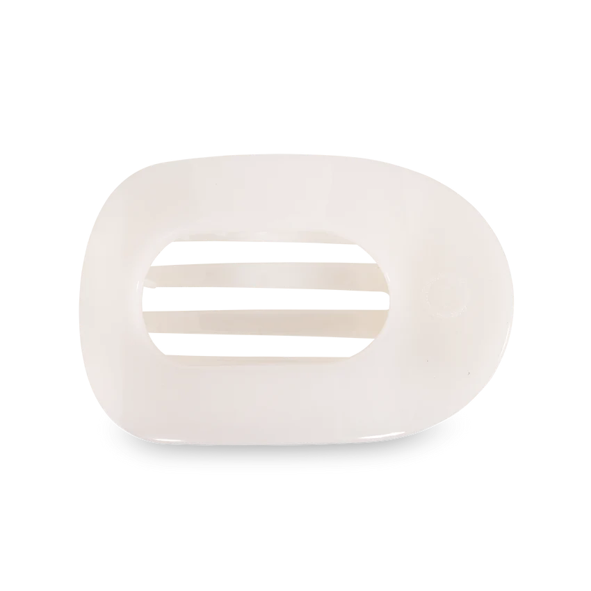 Flat Round Clip Coconut White