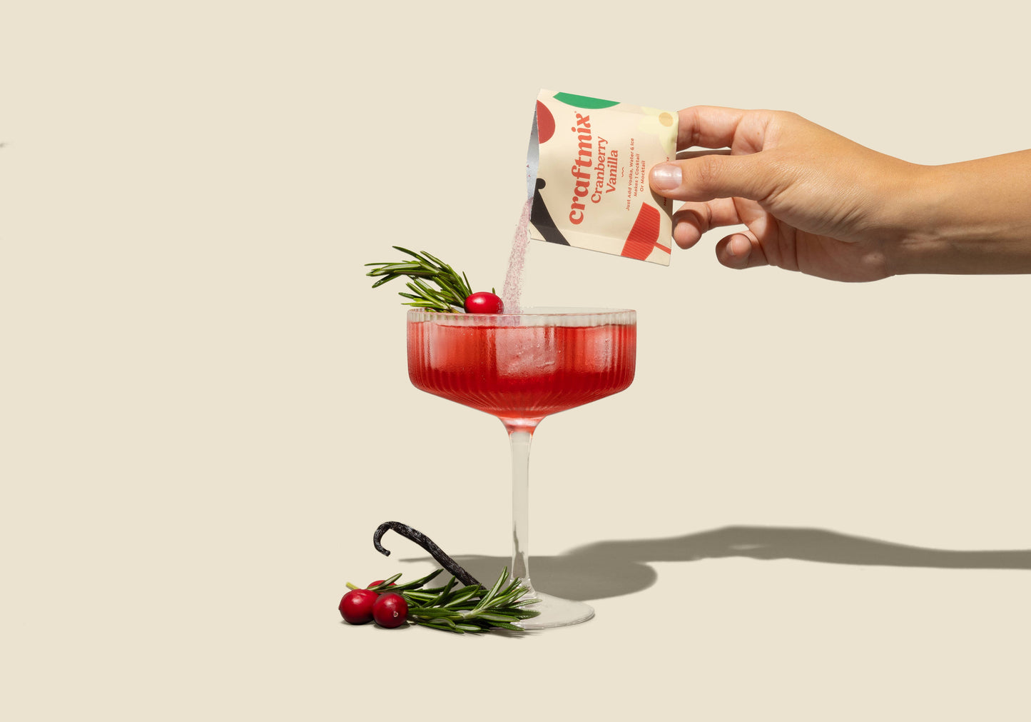 Cranberry Vanilla Cocktail Mocktail Mixer Single Packet