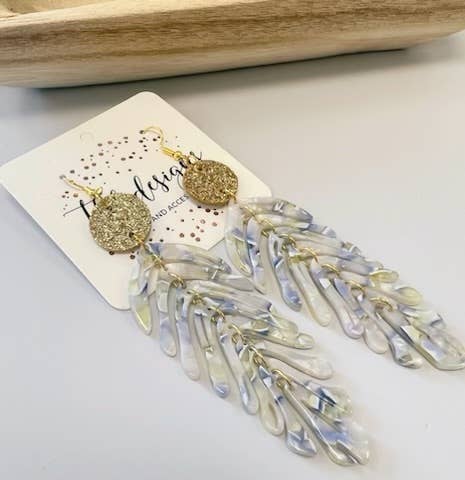 Golden Ice Palm Earrings
