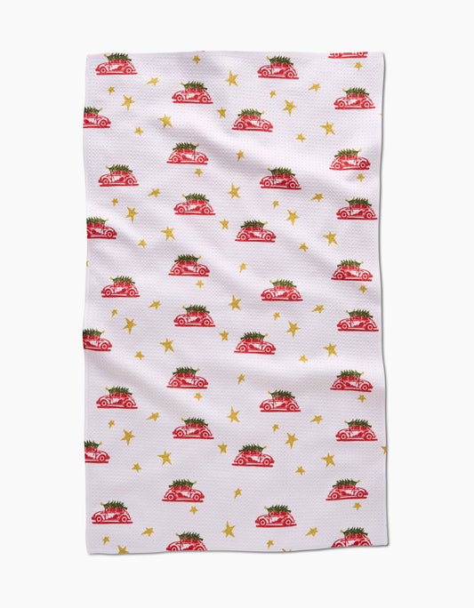 Geometry - Christmas Bug Tea Towel